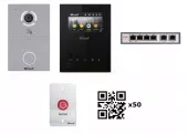 Фото комплект видеодомофона kit(o4)av03s+aub (av-03bd silver+au-04la black)