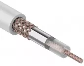 Фото кабель кабель rg-58 a/u (50 ом) cu/al/cu 64% белый 100м rexant (01-2001)