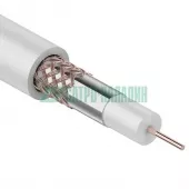 Фото кабель кабель rg-59u+cu (75 ом), cu/al/cu 64% белый 100м rexant (01-2641)
