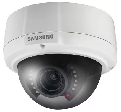 Компактная антивандальная купольная камера Samsung со встроенной ИК-подсветкой. Компактная антивандальная купольная камера Samsung со встроенной ИК-подсветкой.