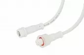 Фото шнур соединительный кабель (4pin) герметичный (ip67) 4х0.35мм² 300v белый rexant (11-9240)