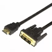Фото шнур шнур hdmi - dvi-d gold 1.5м с фильтрами rexant (17-6303)
