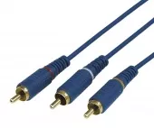 Фото шнур шнур 3х3 rca 1.5м синий gold rexant (17-0202-1)