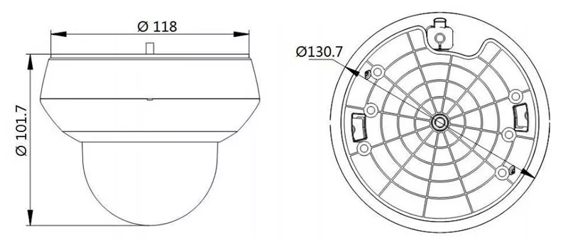 Размеры камеры HiWatch DS-I205M