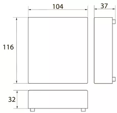 Чертеж сетевого контроллера СКУД Ethernet IronLogic Z-5R Web