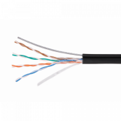 Фото кабель utp (витая пара), 4 пары, кат. 5e.pe. для внешней прокладки, черный, 305 м в кат.,twt